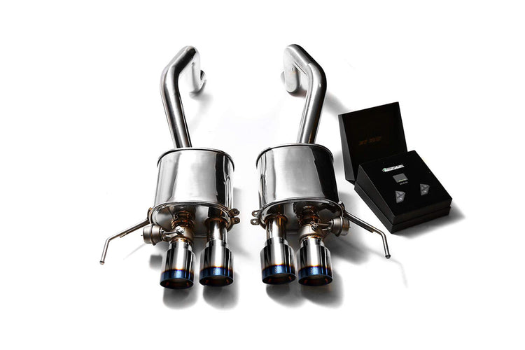 ARMYTRIX Stainless Steel Valvetronic Catback Exhaust System Quad Blue Coated Tips For Chevrolet Corvette C7 2014-2021