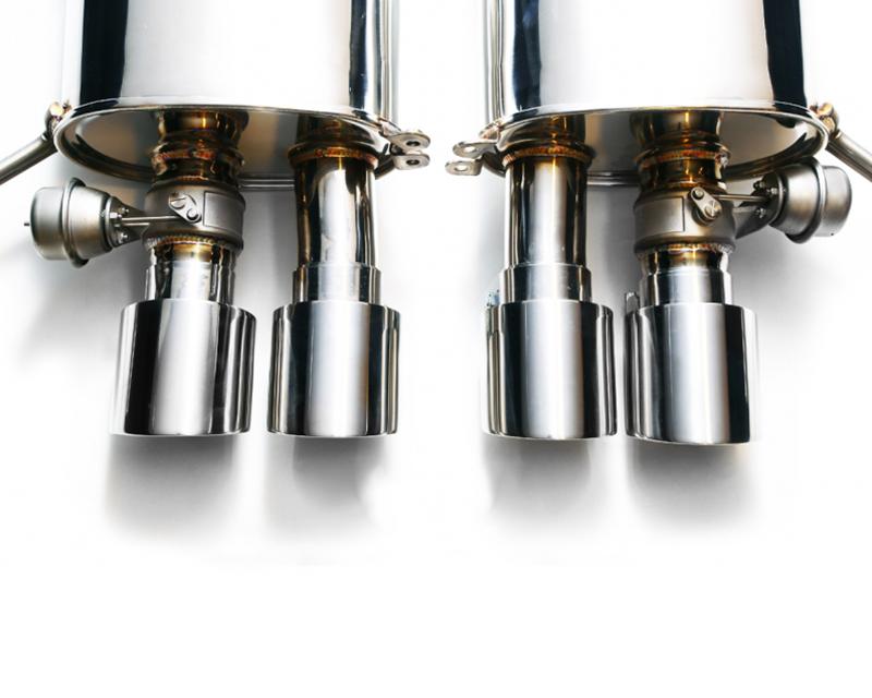 ARMYTRIX Stainless Steel Valvetronic Catback Exhaust System w/X-Pipe | Quad Matte Black Tips For Chevrolet Corvette C7 2014-2021