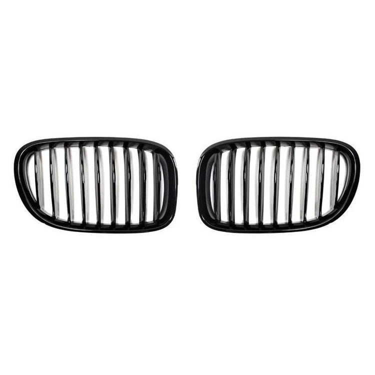 AutoTecknic Aero Replacement Glazing Black Front Grilles For BMW F01,F02 740i - AutoTalent