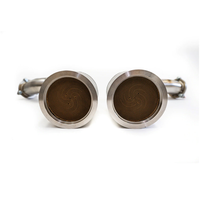 Fabspeed Primary Sport Catalytic Converters for Porsche E3 Cayenne S 2.9L Turbo / Turbo S 2019-2021