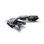 A side close up view of Dinan Cold Air Intake for for BMW with white background