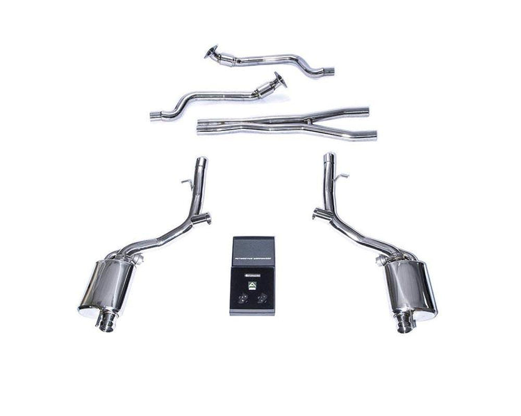 ARMYTRIX Stainless Steel Valvetronic Exhaust System w/Dual Chrome Silver Tips For Doge Challenger SRT Hellcat | Hellcat Redeye Demon 2015-2021