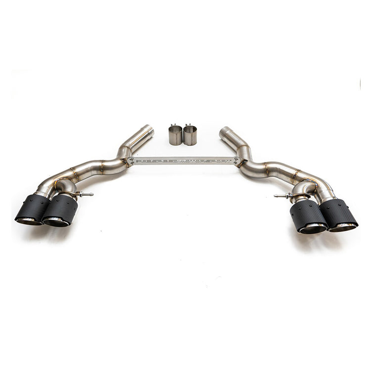 Fabspeed Muffler Bypass Pipes with Quad Style Tips for BMW F90 M5 2017-2021