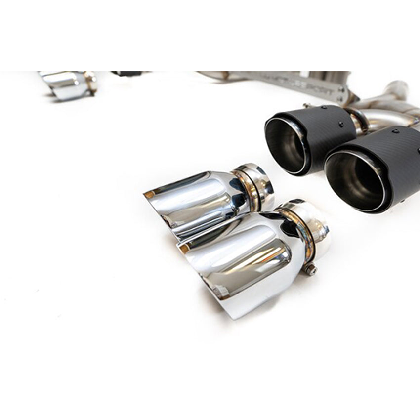 Fabspeed Muffler Bypass Pipes with Quad Style Tips for BMW F90 M5 2017-2021