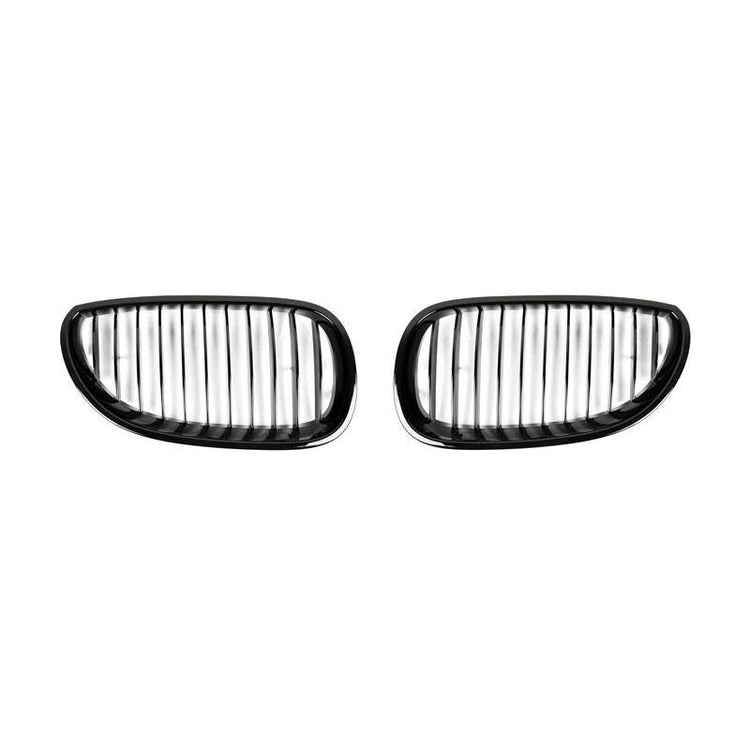 AutoTecknic Aero Replacement Glazing Black Front Grilles For BMW E60 528i - AutoTalent