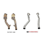 Fabspeed Secondary Cat Bypass Pipes for Porsche 958.2 Cayenne S E-Hybrid 2015-2018