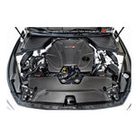 AMS Performance Red Alpha Matte Carbon Engine Cover for Infiniti Q50 / Q60 2016-2021