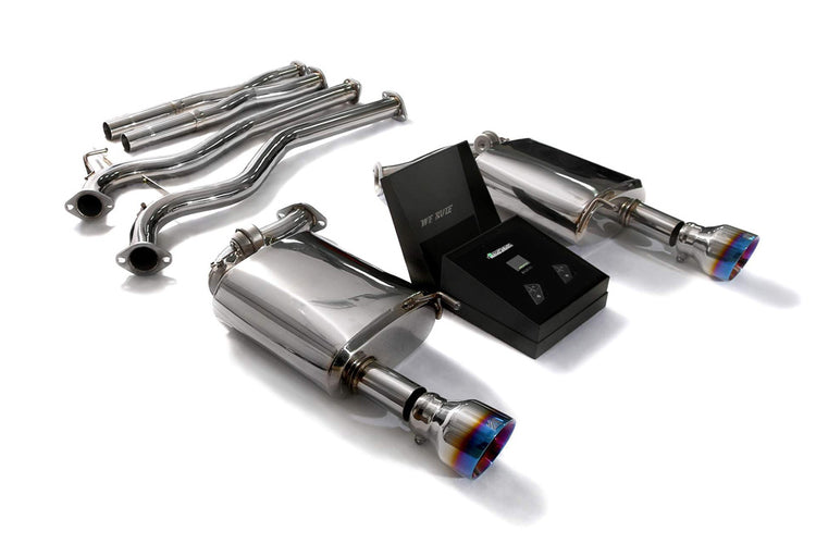 ARMYTRIX Stainless Steel Valvetronic Catback Exhaust System Dual Blue Coated Tips For Ford Mustang GT Coyote 5.0L V8 2015-2021