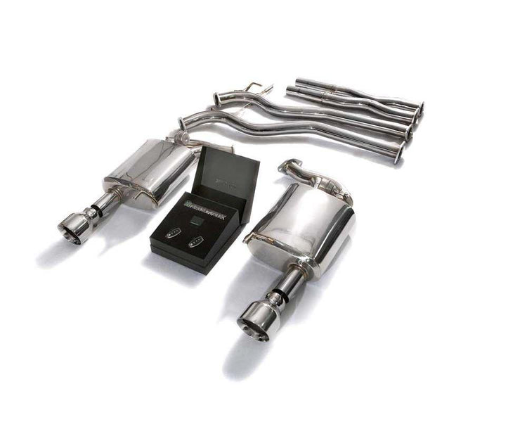 ARMYTRIX Stainless Steel Valvetronic Catback Exhaust System Dual Chrome Silver Tips For Ford Mustang GT MK6 5.0L Coyote 2015-2021