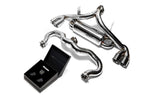 ARMYTRIX Stainless Steel Valvetronic Catback Exhaust System Quad Matte Black Tips For Ferrari F355 3.5L V8 1994-1999