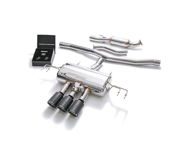 ARMYTRIX Stainless Steel Valvetronic Catback Exhaust System Triple Carbon Tips For Honda Civic Type-R FK8 2.0L Turbo LHD 2018-2021