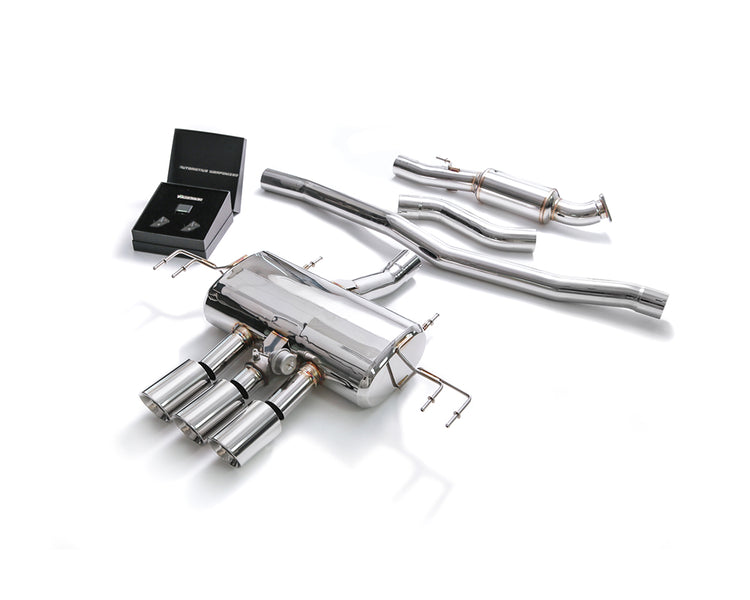 ARMYTRIX Stainless Steel Valvetronic Catback Exhaust System Triple Chrome Silver Tips For Honda Civic Type-R FK8 2.0L Turbo LHD 2018-2021
