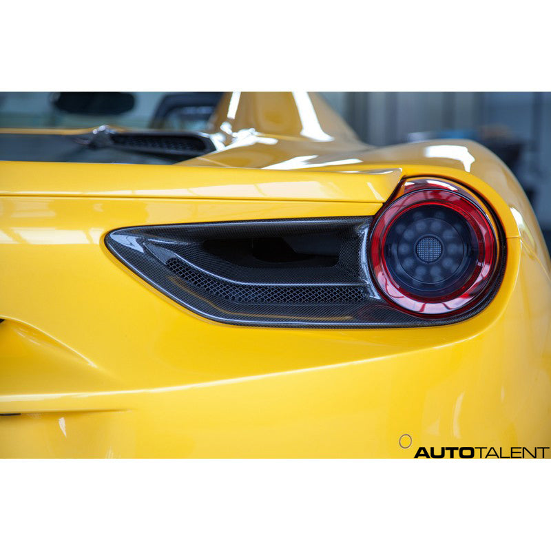 Capristo Aero Carbon Tail Light Covers For Ferrari 488 GTS - AutoTalent