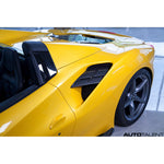 Capristo Exhaust Carbon Side Air Intake Panels For Ferrari 488 2015-2021