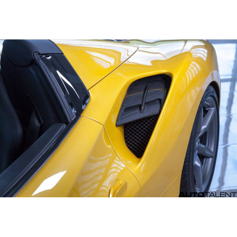 Capristo Carbon Side Air Intake Panels For Ferrari 488 GTS - AutoTalent