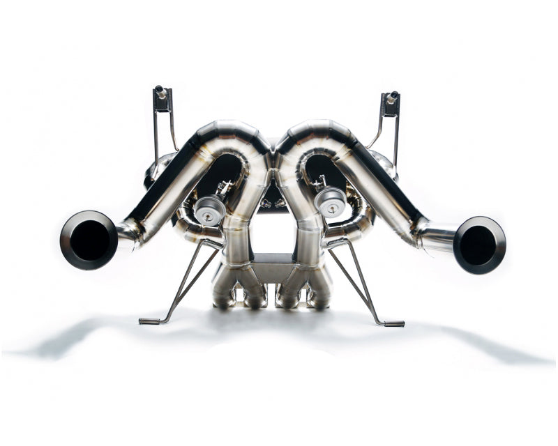 ARMYTRIX Black Coated Valvetronic Titanium Muffler Quad Tips | Lamborghini Aventador 2012-2016