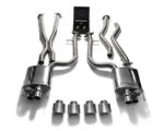 ARMYTRIX Stainless Steel Valvetronic Header Back Exhaust System Quad Chrome Silver Tips For Lexus RC-F 5.0L V8 2015-2021
