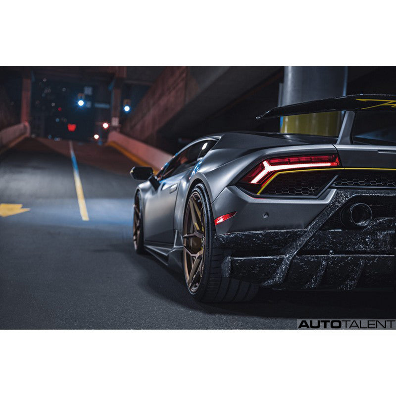 1016 Industries Forged Carbon Rear Diffuser Caps For Huracan - AutoTalent