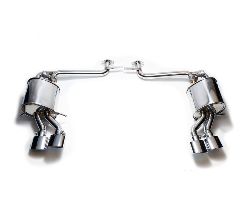 ARMYTRIX Stainless Steel Valvetronic Performance Catback Exhaust Quad Chrome Silver Tips For Mercedes-Benz C-Class W204 2012-2015