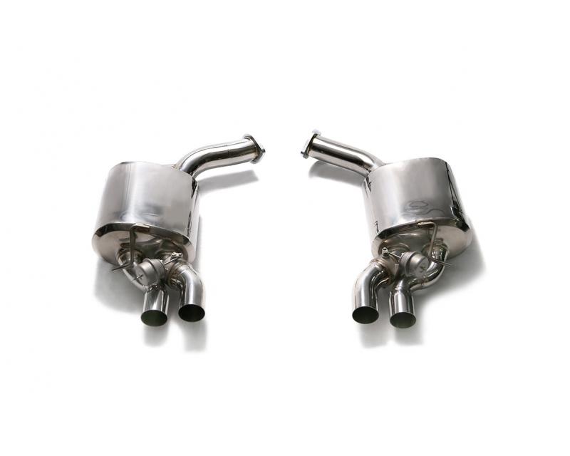 ARMYTRIX Stainless Steel Valvetronic Catback Exhaust System Quad Carbon Tips for BRABUS Diffuser For Mercedes-Benz C400 | C450 | C43 AMG W205 2015-2021