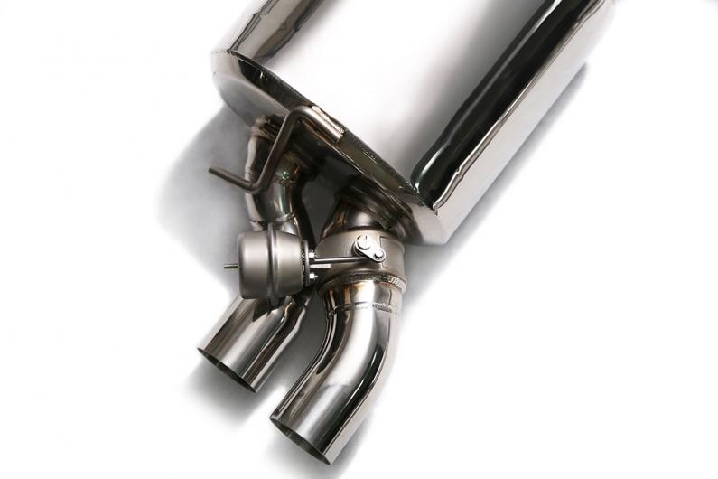 ARMYTRIX Stainless Steel Valvetronic Catback Exhaust System Quad Chrome Silver Tips for BRABUS Diffuser For Mercedes-Benz C400 | C450 | C43 AMG W205 2015-2021