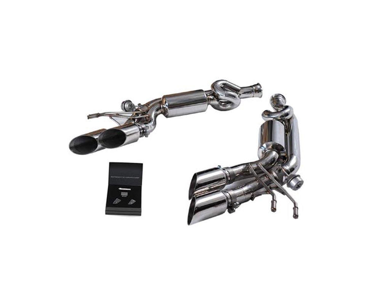 ARMYTRIX Stainless Steel Valvetronic Catback Exhaust System Quad Chrome Silver Tips For Mercedes-Benz G63 AMG 2018+