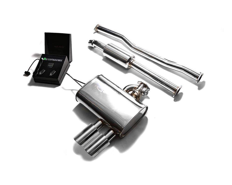 ARMYTRIX Stainless Steel Valvetronic Exhaust System Dual Chrome Silver For Mini Cooper S F 55 2014-2021