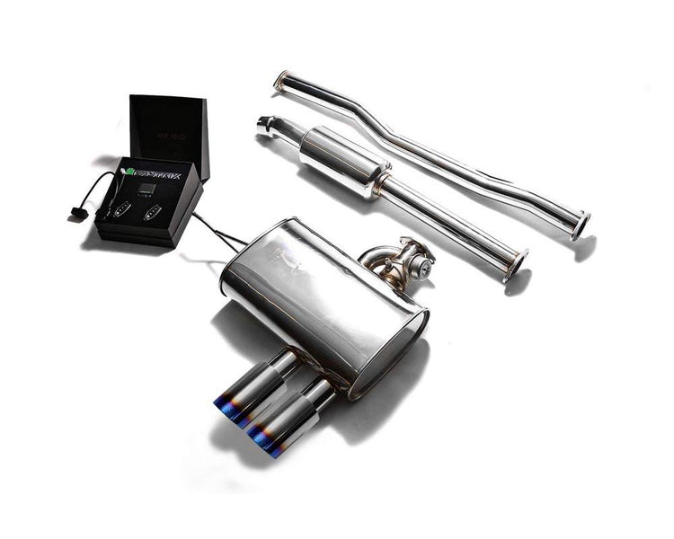 ARMYTRIX Stainless Steel Valvetronic Exhaust System Dual Blue Coated For Mini Cooper S F56 | F57 2014-2021