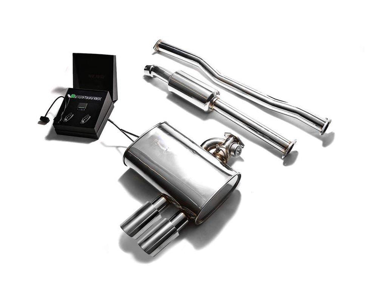 ARMYTRIX Stainless Steel Valvetronic Exhaust System Dual Chrome Silver For Mini Cooper S F56 | F57 2014-2021