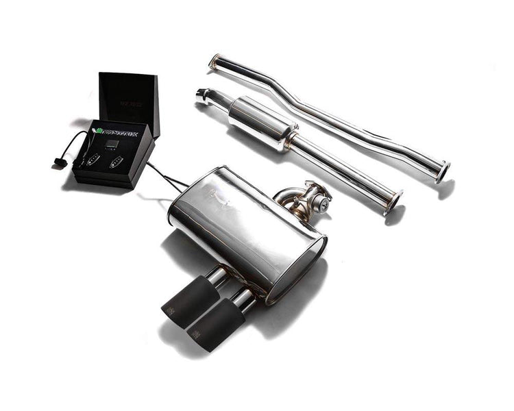 ARMYTRIX Stainless Steel Valvetronic Exhaust System Dual Matte Black For Mini Cooper S F56 | F57 2014-2021