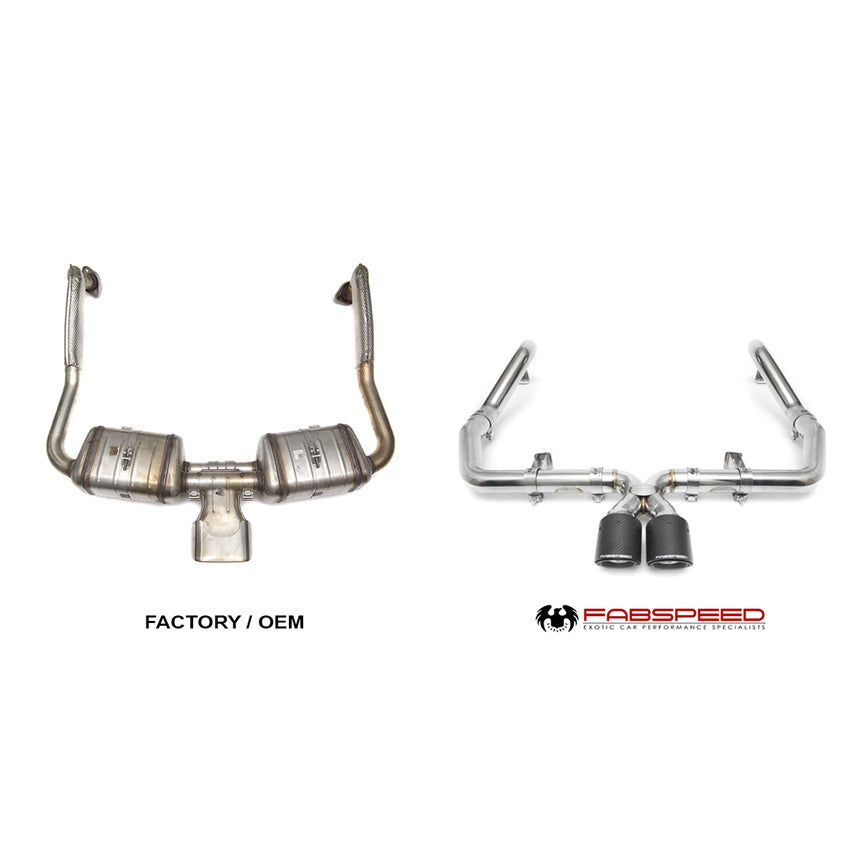 Fabspeed Maxflo + Sport Cat Package for Porsche 718 Boxster/Cayman 2017-2021