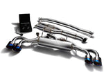 ARMYTRIX Stainless Steel Valvetronic Catback Race Exhaust 90mm System Quad Blue Coated Tips | Nissan GT-R R35 2009-2021