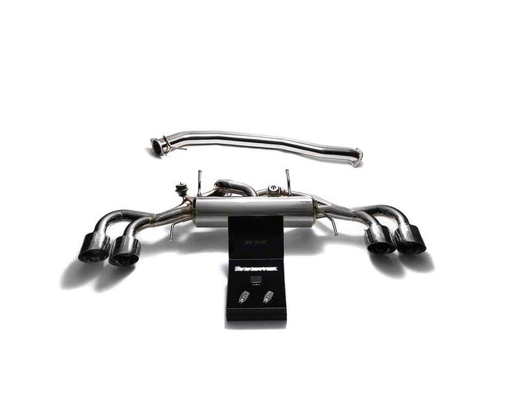 ARMYTRIX Stainless Steel Valvetronic Catback Race Exhaust 90mm System Quad Chrome Tips For Nissan GT-R R35 2009-2021