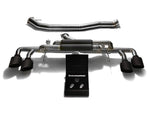 ARMYTRIX Titanium Valvetronic Catback Exhaust 90mm System Quad Matte Black Tips For Nissan GT-R R35 2009-2021