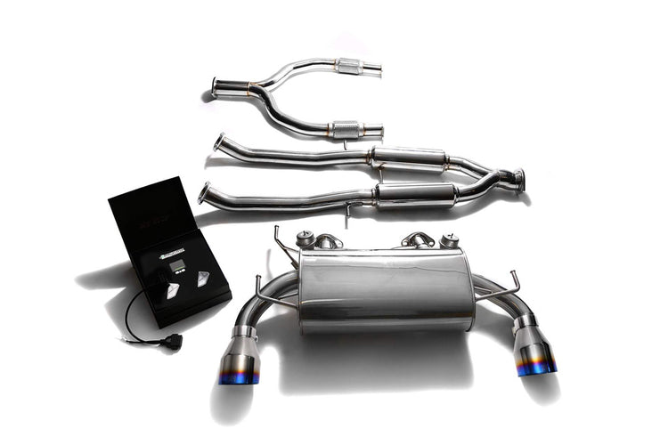 ARMYTRIX Stainless Steel Valvetronic Catback Exhaust Dual Blue Coated Tips For Nissan 370Z 2009-2021