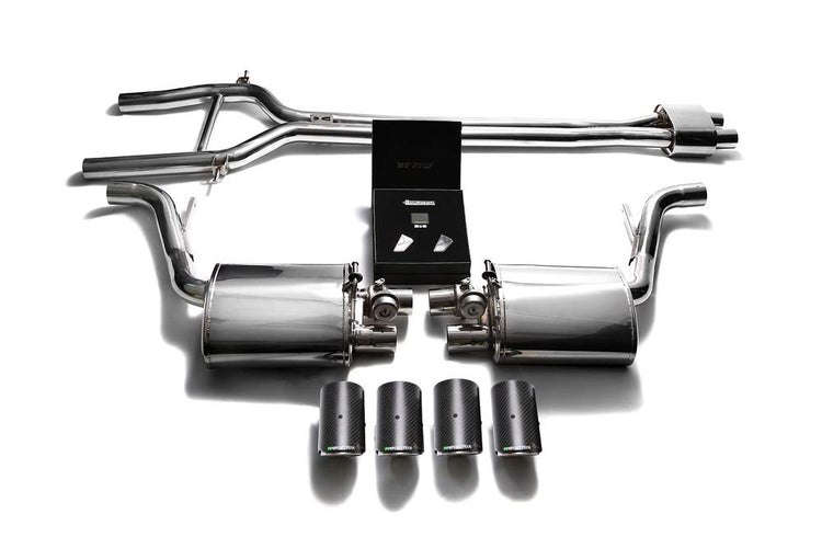 ARMYTRIX Stainless Steel Valvetronic Exhaust System Quad Matte Carbon For Porsche 970 Panamera | S | GTS 2010-2013