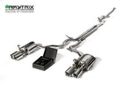 ARMYTRIX Stainless Steel Valvetronic Catback Exhaust System Quad Chrome Silver Tips For Porsche 971 Panamera 2017-2021