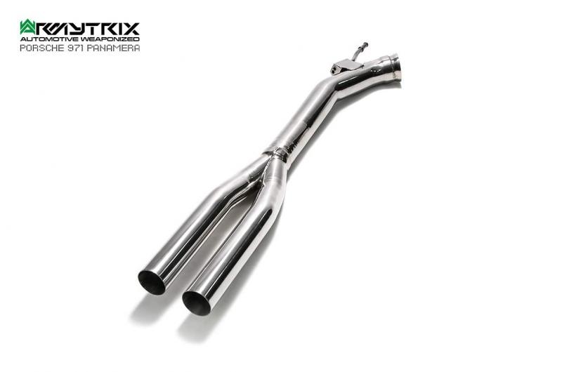 ARMYTRIX Stainless Steel Valvetronic Catback Exhaust System Quad Carbon Tips For Porsche 971 Panamera 2017-2021
