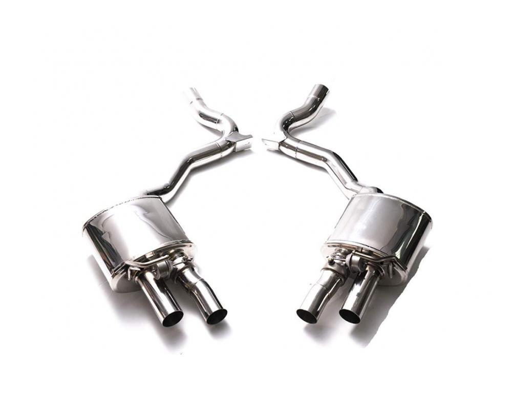 ARMYTRIX Stainless Steel Valvetronic Exhaust System Quad Chrome Silver Tips | Porsche 971 Panamera Turbo 4.0L V8 2017-2021