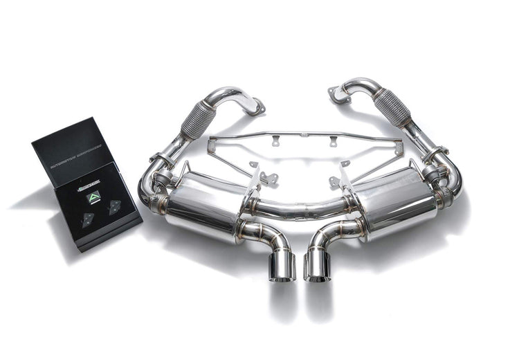 ARMYTRIX Stainless Steel Valvetronic Exhaust System Dual Chrome Silver Tips For Porsche 981 Boxster | Cayman 2013-2016