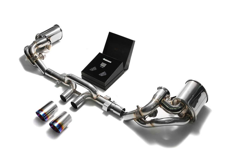 ARMYTRIX Stainless Steel Valvetronic Exhaust System Dual Blue Coated Tips For Porsche 991 GT3 | GT3 RS 2014-2021