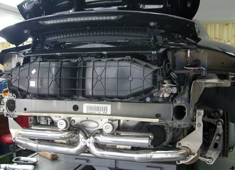 ARMYTRIX Stainless Steel Valvetronic Exhaust System Quad Matte Black Tips For Porsche 991 Carrera | S 2012-2016