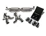 ARMYTRIX Stainless Steel Valvetronic Exhaust System Quad Chrome Silver Tips For Porsche 991 Turbo | Turbo S 2014-2016