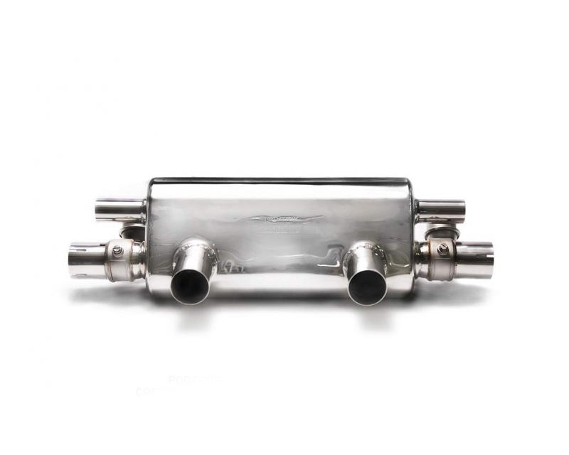 ARMYTRIX Stainless Steel Sport High-Flow Valvetronic Exhaust System Quad Chrome Silver Tips For Porsche 991.2 Carrera 2017-2021
