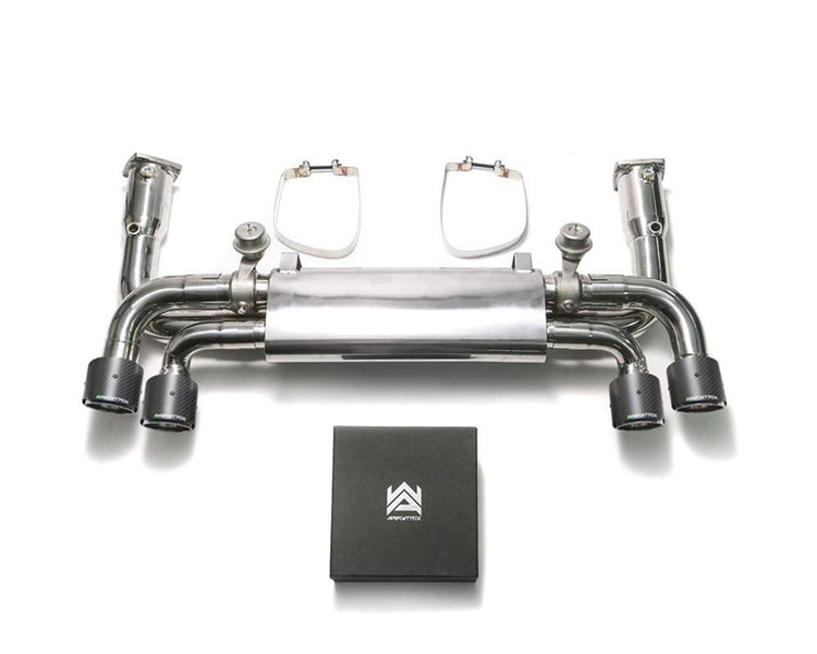 ARMYTRIX Stainless Steel Sport High-Flow Valvetronic Exhaust System Quad Carbon Tips For Porsche 991.2 Carrera 2017-2021