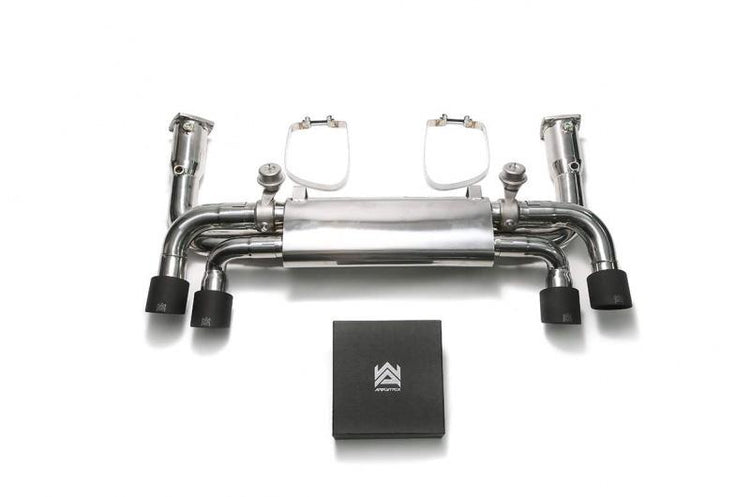 ARMYTRIX Stainless Steel Sport Race Valvetronic Exhaust System Quad Carbon Tips For Porsche 991.2 Carrera 2017-2021