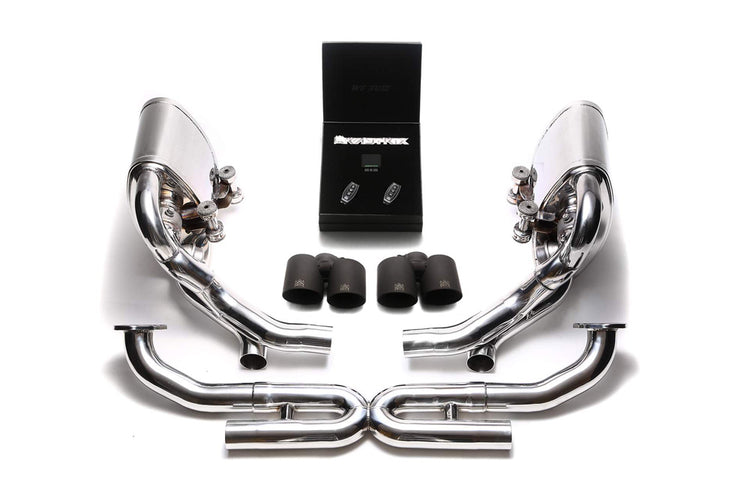 ARMYTRIX Stainless Steel Valvetronic Exhaust System Quad Matte Black For Porsche 997.2 Carrera PDK 2009-2011