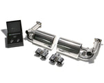 ARMYTRIX Stainless Steel Valvetronic Exhaust System Quad Matte Black Tips For Porsche 997 Turbo 2007-2009