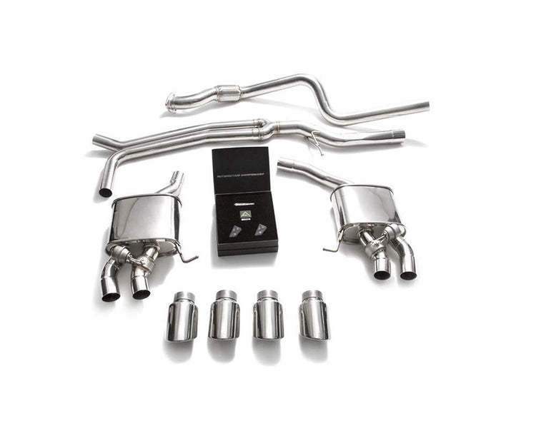 ARMYTRIX Stainless Steel Valvetronic Exhaust System Quad Chrome Silver Tips For Porsche Macan 2.0T 2019+