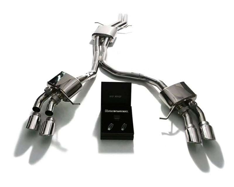 ARMYTRIX Stainless Steel Valvetronic Exhaust System Quad Chrome Silver Tips For Porsche Macan S | GTS | Turbo 2015-2021